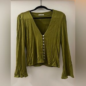 Reformation olive green top
